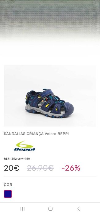 Sandálias BEPPI (Novas) Menino Azul N°24