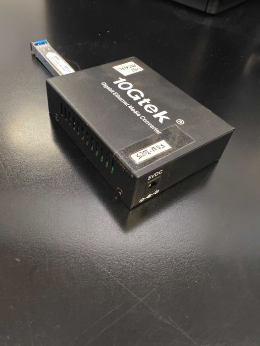 Conversor de Média Gigabit Ethernet – 10Gtek + Módulo SFP Ipolex LX + Fonte alimentação 5V