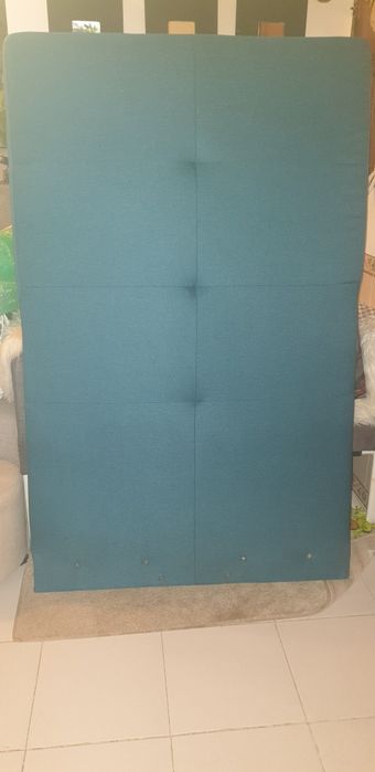 Cabeceira para cama individual azul celeste da conforama