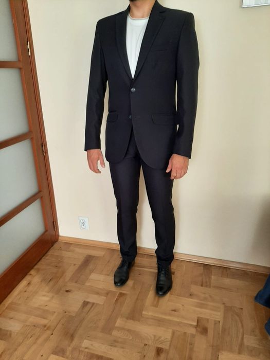 Garnitur ciemnogranatowy/czarny