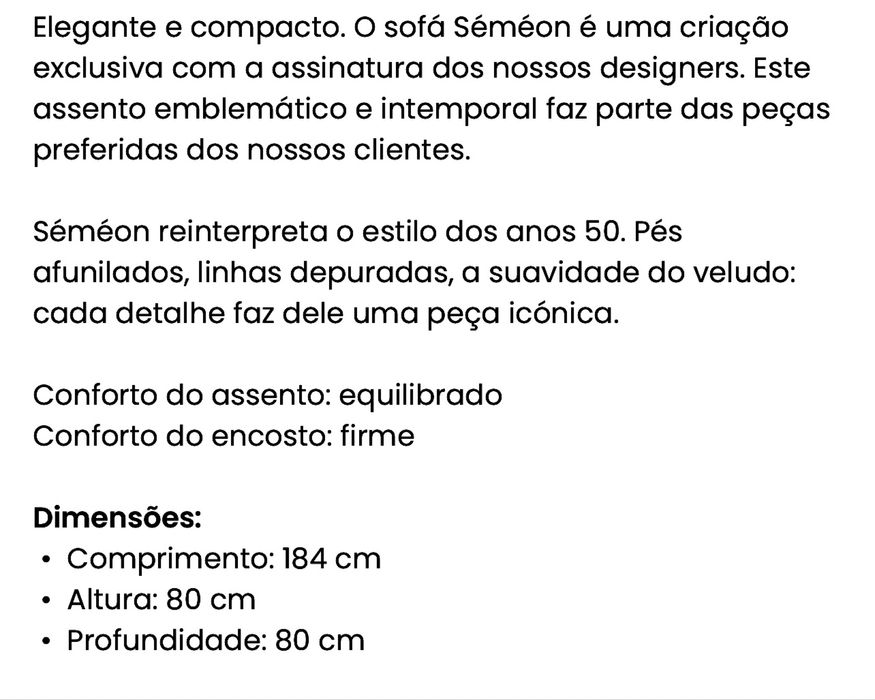 Sofá 3 lugares estilo vintage em otimo estado