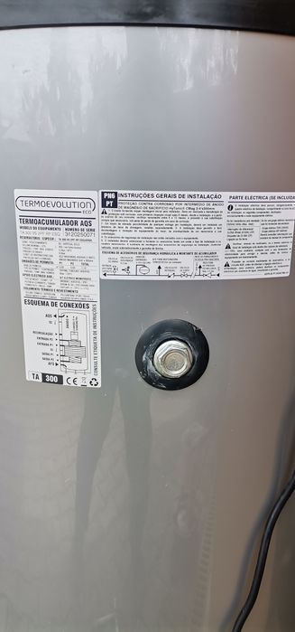Cilindro de aquecimento Água 300 litros