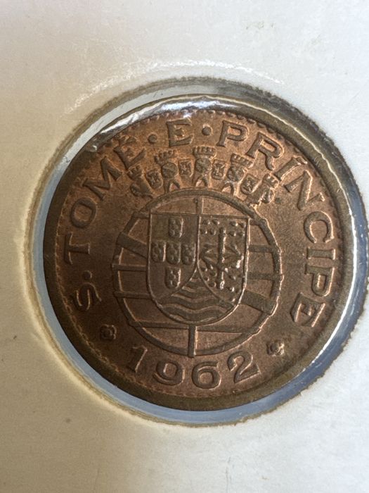 Moeda 10 cent Sao Tomé e Principe 1962