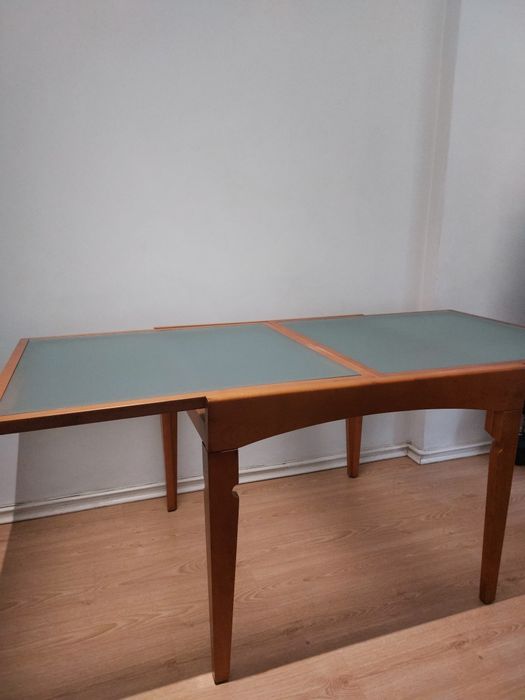 Mesa de refeição extensível em  madeira cerejeira