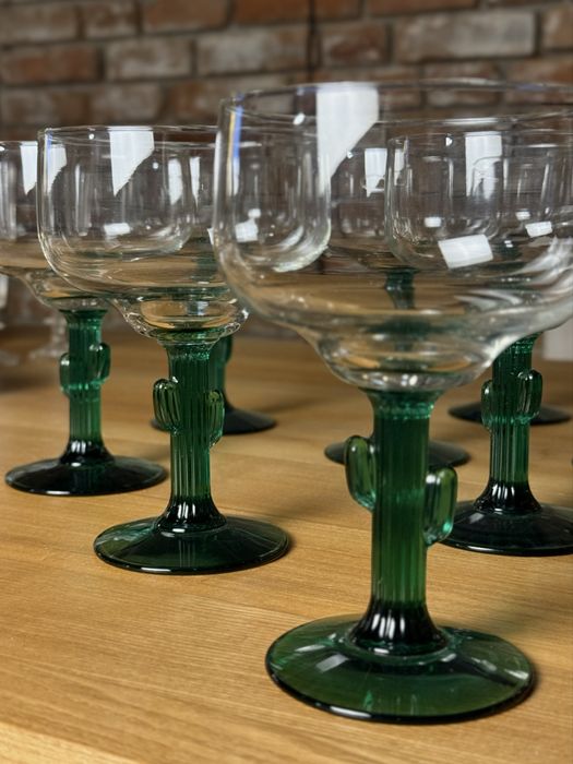 Винтажные бокалы для коктейля «Маргарита» Libbey Cactus