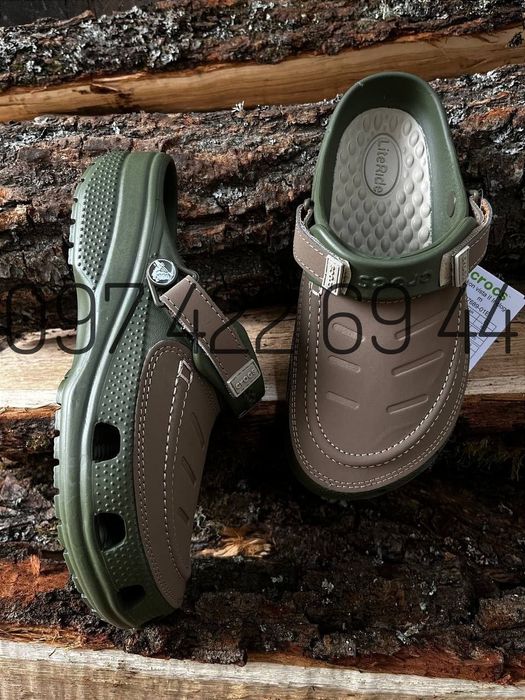 Чоловічі Крокси Сабо Crocs Yukon LiteRide Clog Army/Black Crocs Крокси