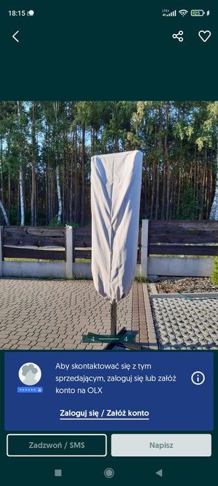 Podwójny parasol ogrodowy