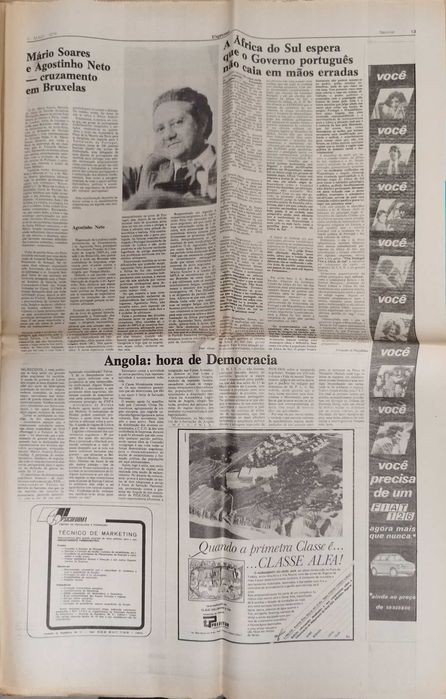 Jornal "Expresso" de 4 maio 1974- após a revolução