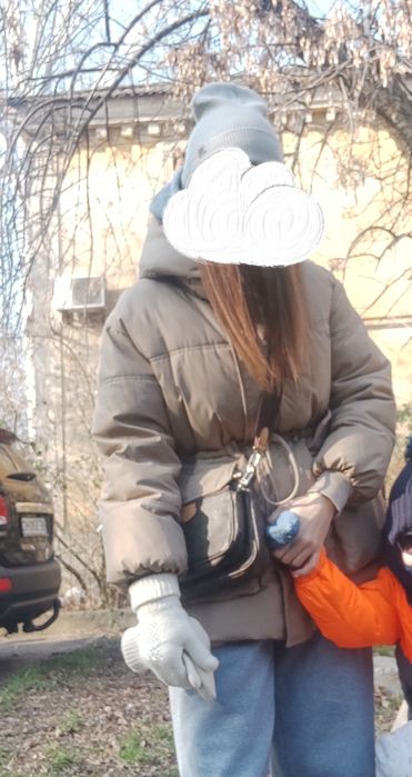 Зимова куртка оверсайз,пуфер