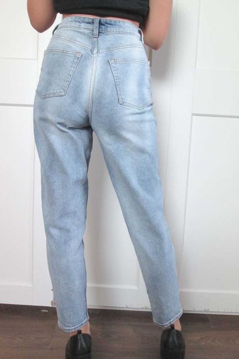 H&M divided spodnie dżinsy jeansy wysoki stan 36 s