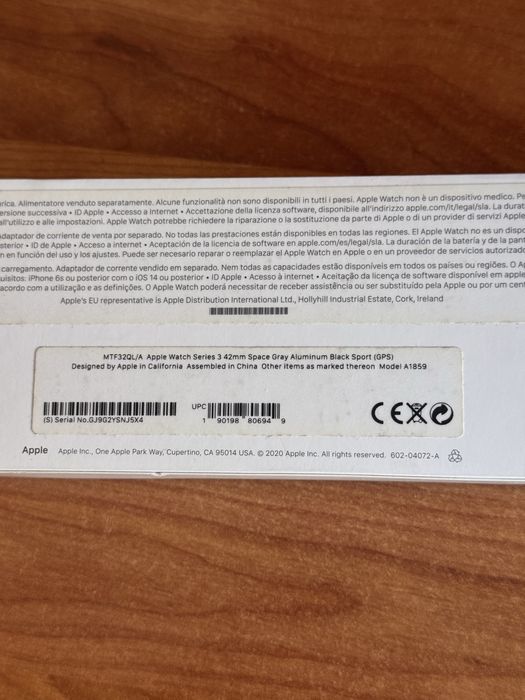 Apple watch serie 3 42mm