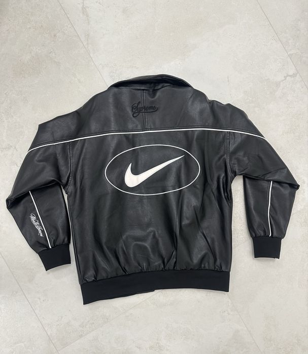 Supreme x Nike Leather Jacket Black | Кожанка найк | Шкіряна куртка