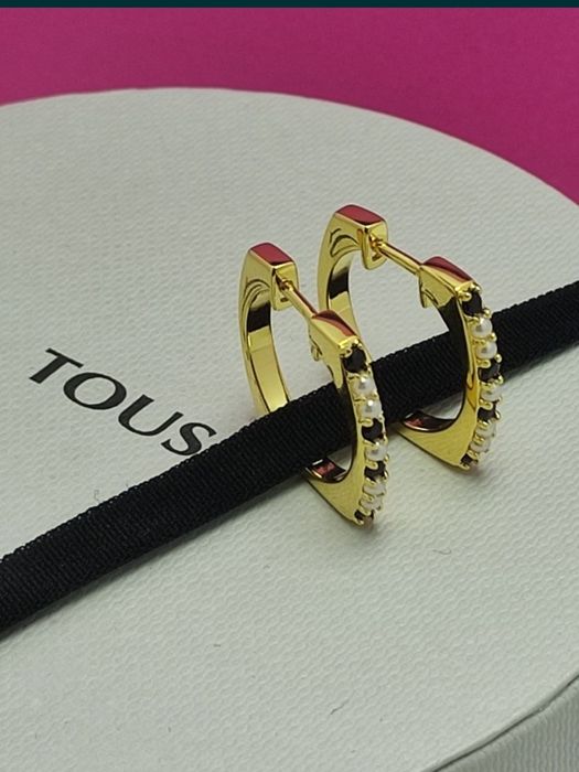 Komplet biżuterii z misiem żółte srebro vermeil 925 perła i