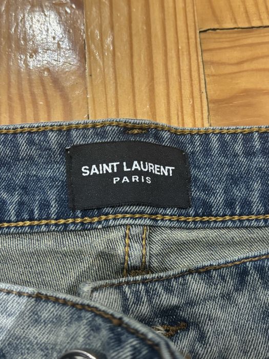 Calças Jeans Saint Laurent Paris Homem Tamanho 36 – Lavagem Clara Premium