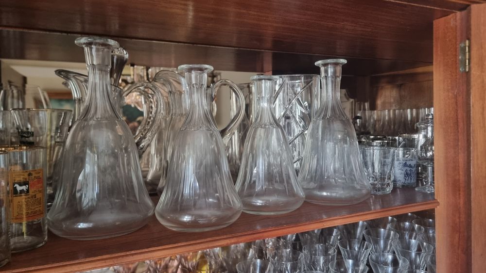 Conjunto serviço de copos de cristal VINTAGE  (85 peças)