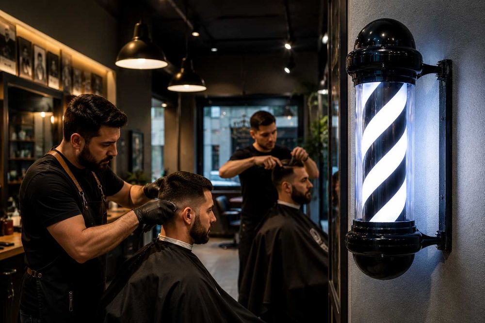 Luz de Barbearia e Cabeleireiro/Barber Pole