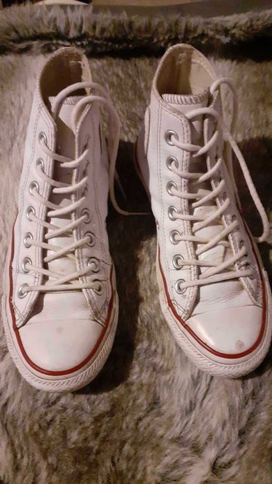 Oryginalne wysokie trampki Converse- Skórzane