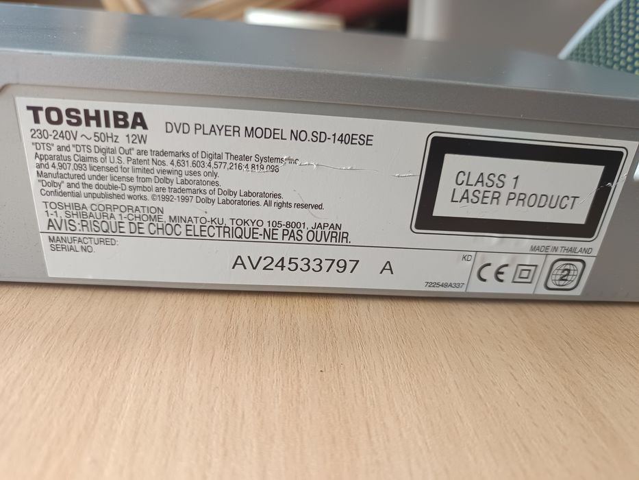 Odtwarzacz DVD Toshiba