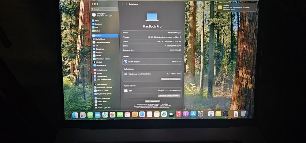 Apple MacBook pro a1990 i9 16 512