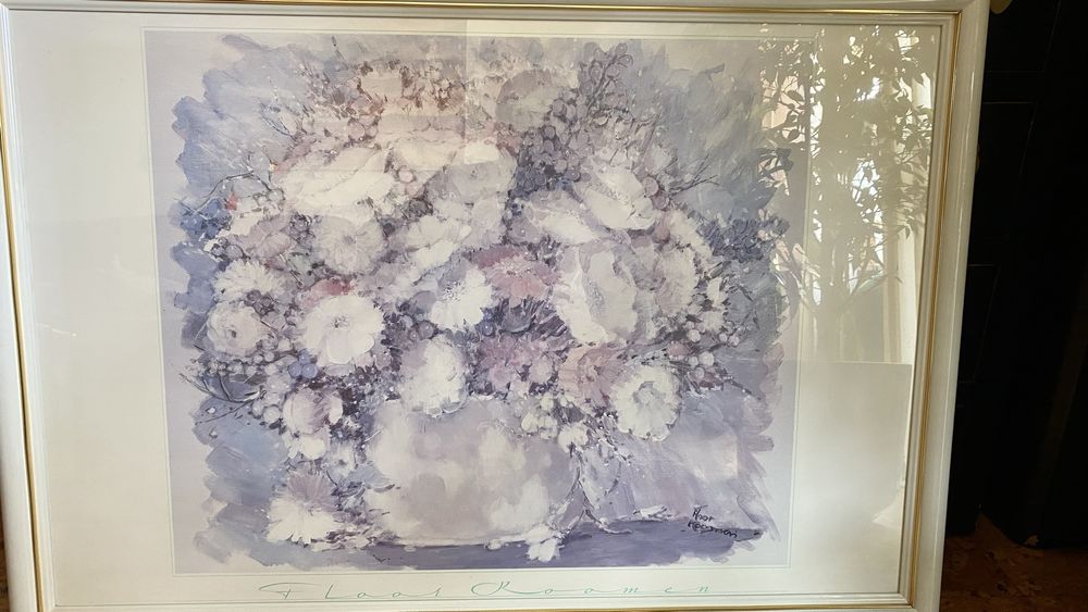 Quadro com gravura floral