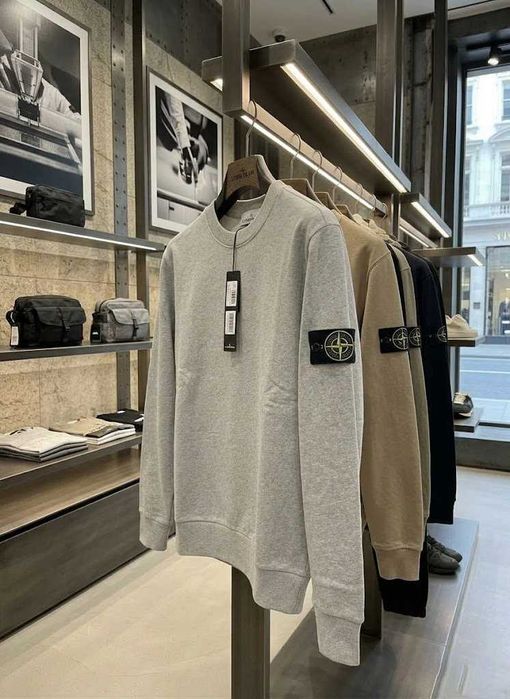 XS-XXL // Серый Свитшот Stone Island // Кофта Сіра Стон Айленд