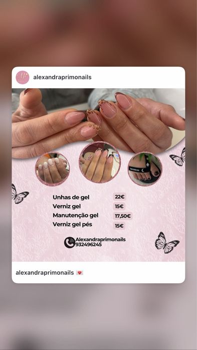 Aplicacao unhas de gel