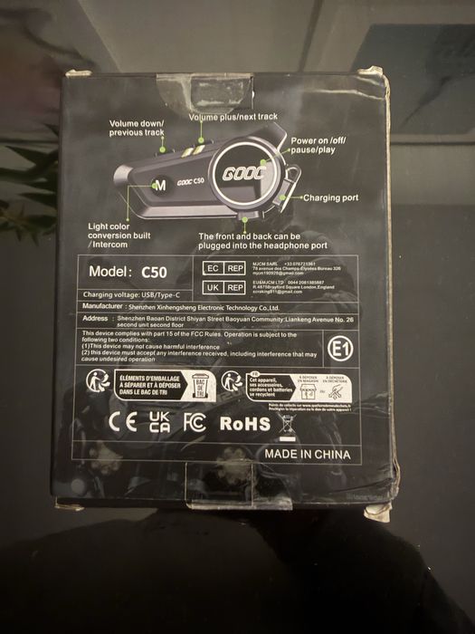 Auricular Bluetooth HENGJIANG C50 para capacete