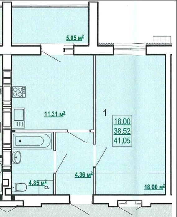ЖК Сказка-Лучшая планировка и цена за 1-комнатную 41м2 ВАРИАНТЫ