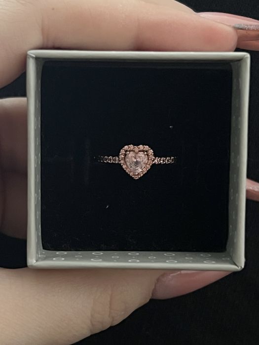 Pierścionek PANDORA serce rose gold 56 promise ring