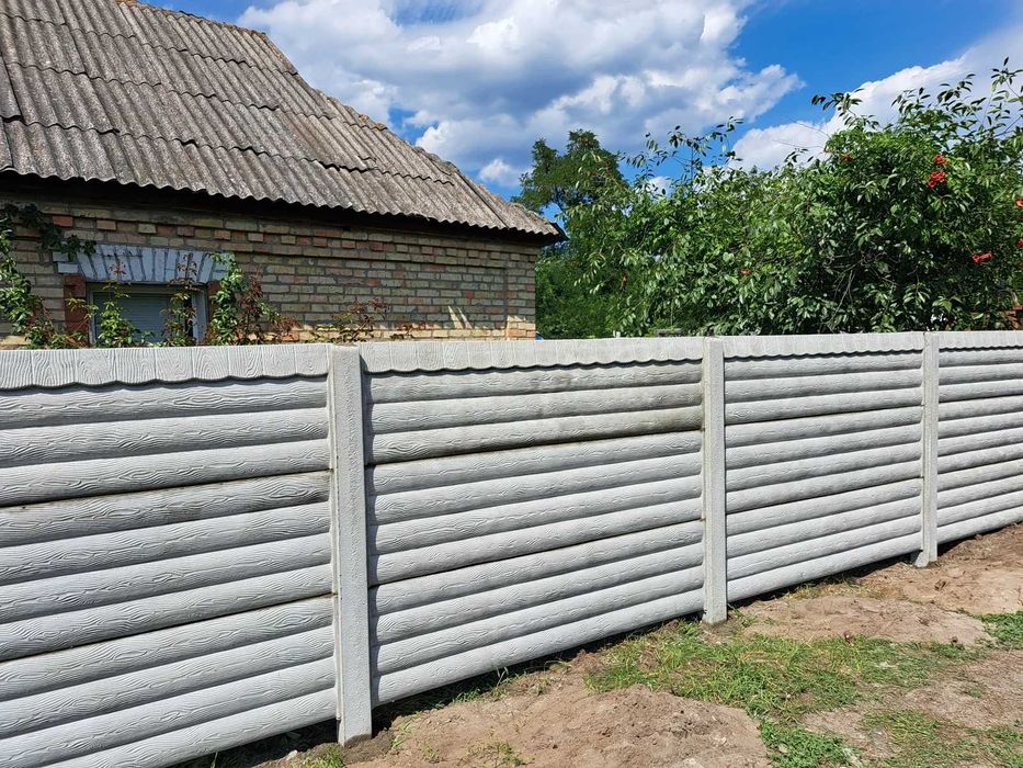 Бетонні паркани, продаж , монтаж