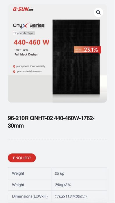 Сонячна панель full black 450w