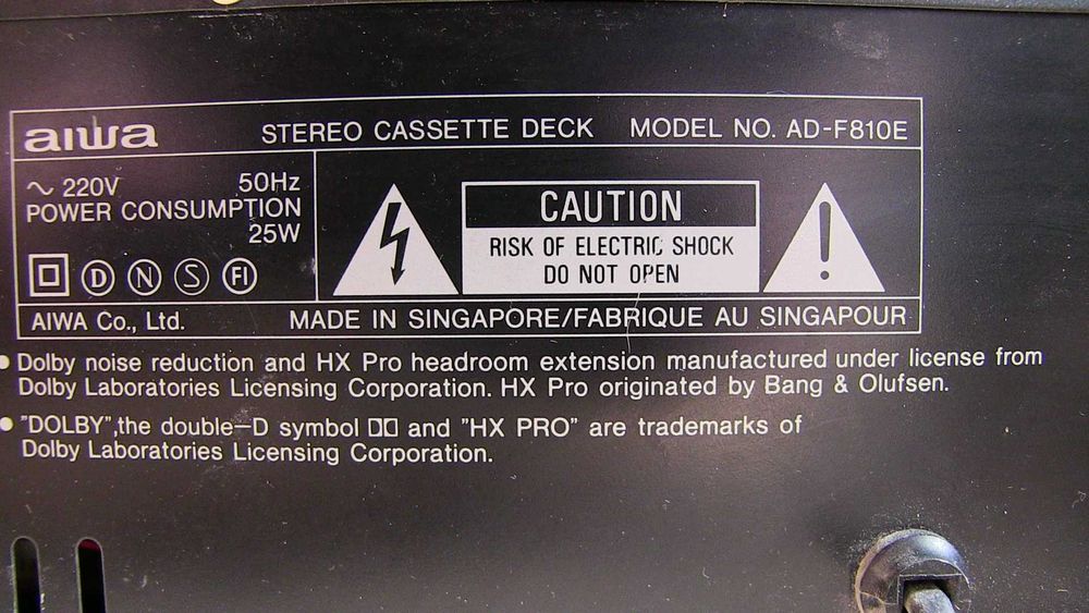 Аудио магнитофон AIWA AD-F810E 3 Head