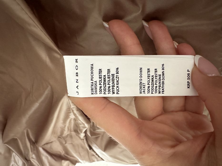 Nowa Kurtka puchowa Janbor zimowa 80%puch kaczy