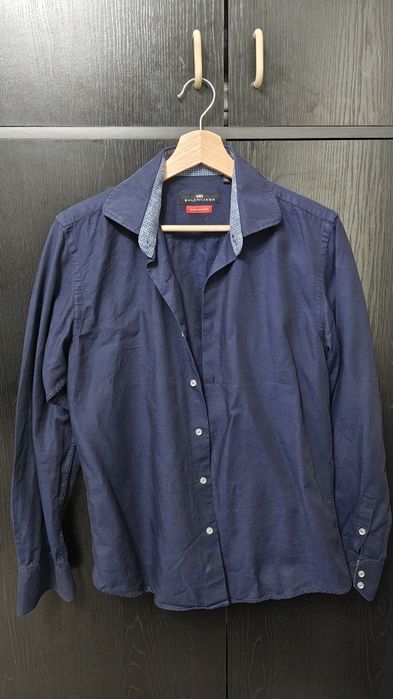 Koszula męska  BALENCIAGA, granatowa, rozm. 39/15½ (S)