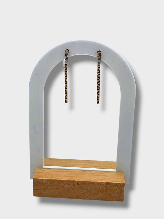 złote kolczyki z diamentami ! 10sztuk