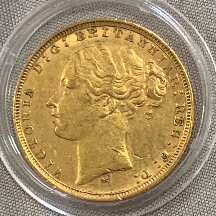 1879, Libra, Vitória Jovem, Melbourne, moeda, ouro
