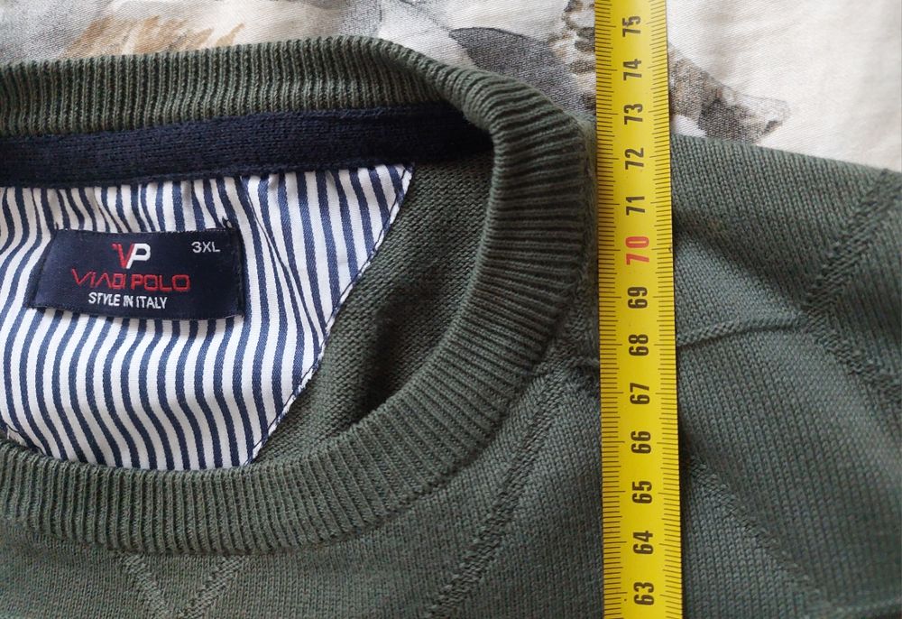 Sweter męski oliwkowy