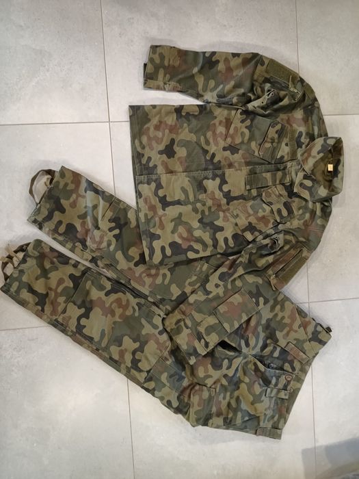 Spodnie bojówki całoroczne roz. XS/S 162-166cm + bluza moro khaki