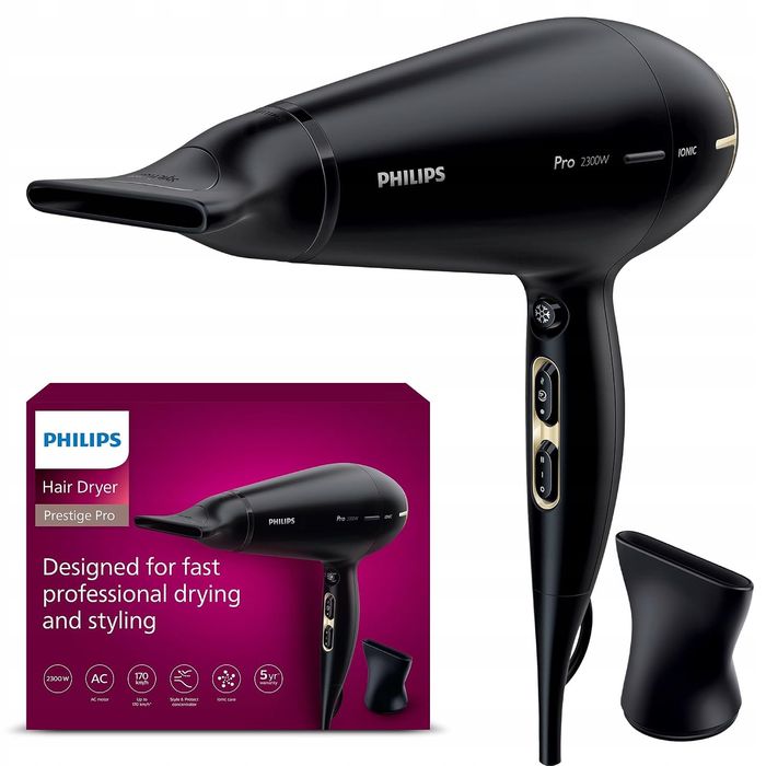 outlet philips hps920/00 suszarka prestige pro 2300 w czarny - złoty