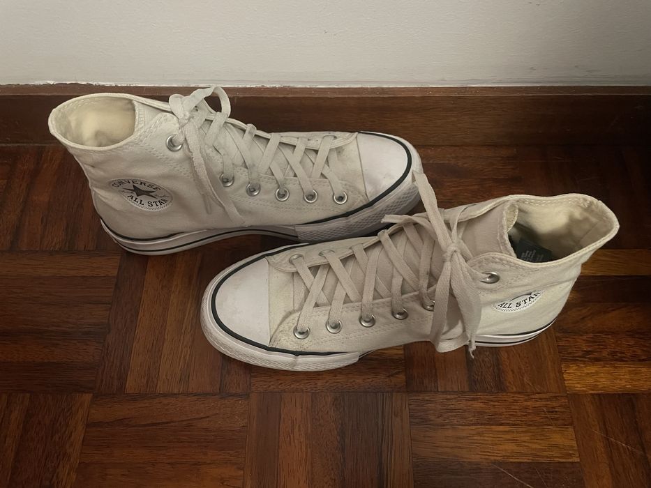 Converse All Star de plataforma branco