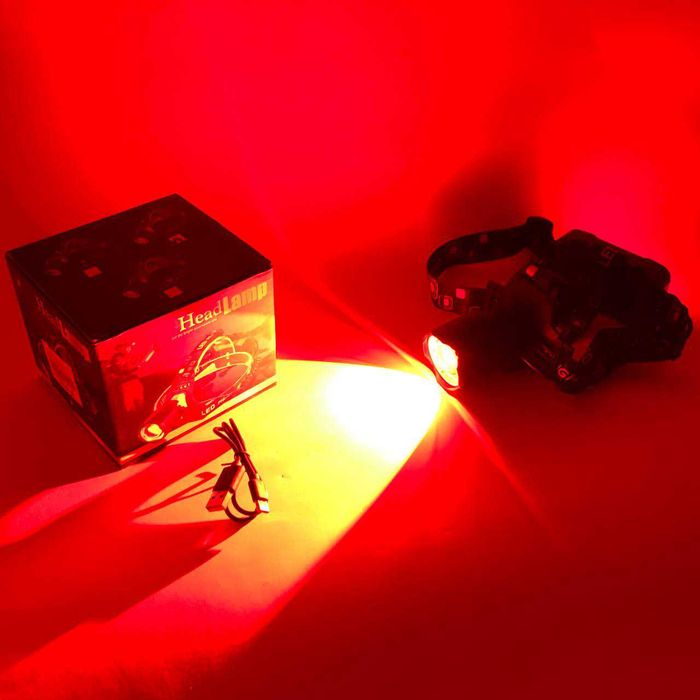 Ліхтар налобний тактичний червоне світло