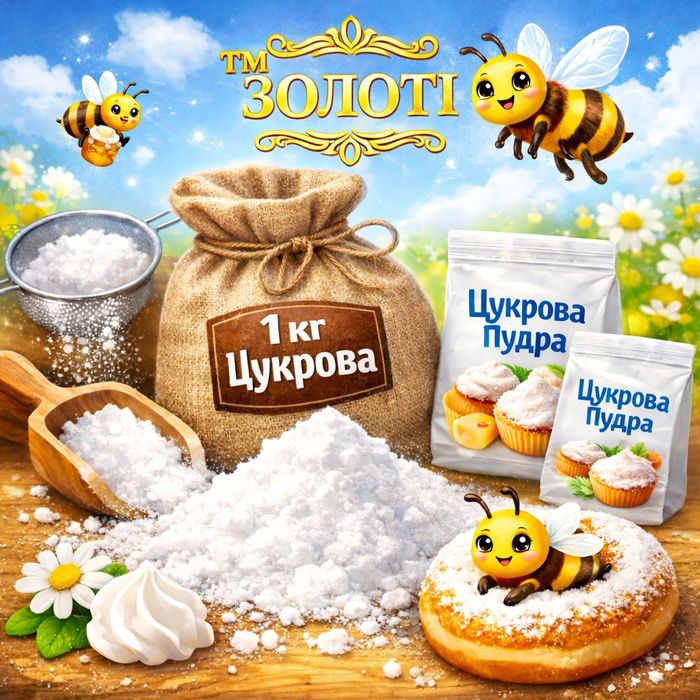 Цукрова пудра 500 г, 1кг - Сахарная пудра