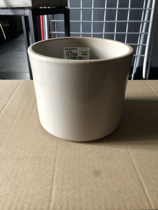 Doniczka beżowa walec 15 cm