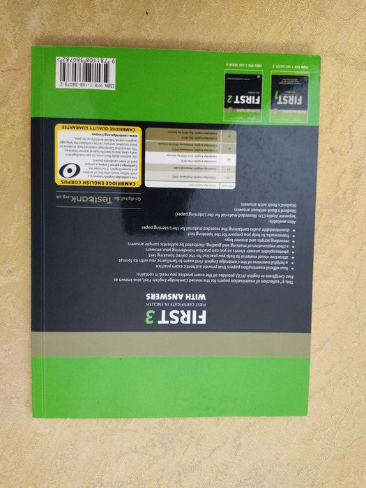 Cambridge English First 3 Student'S Book With Answers  (Como novo)