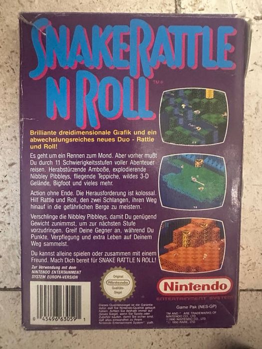 Snake Rattle N Roll (NES, PAL) — оригинал, полный комплект: 3 500 грн ...