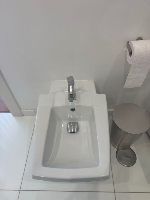 Complete Sanindusa Wall-Hung WC & Bidet Set with Bruma Tap and Concealed Cistern