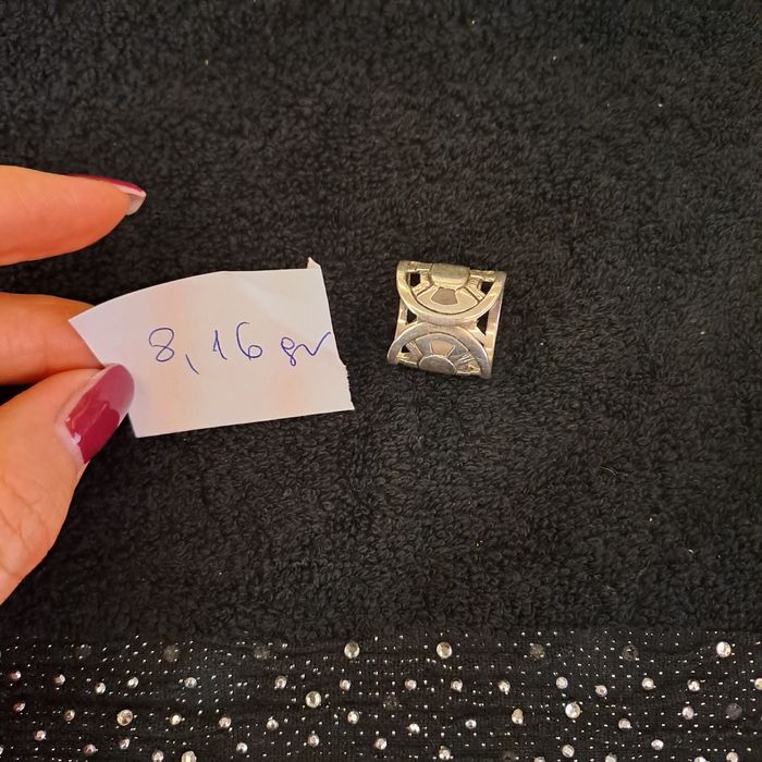 Srebrny pierścionek regulowana szerokość