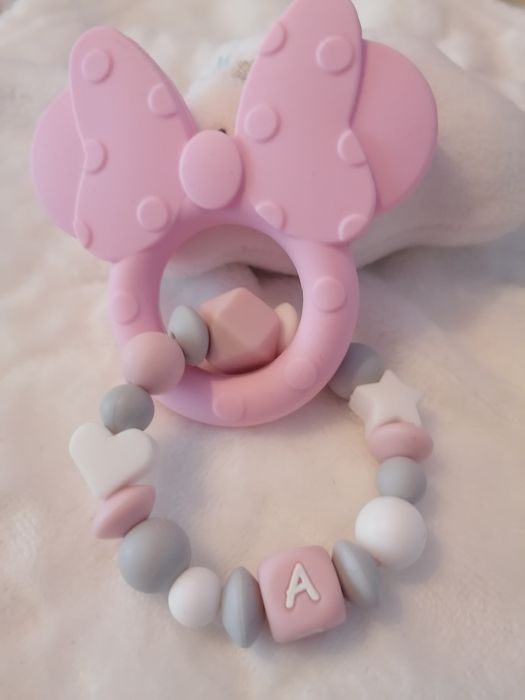 Prendedores de chucha, mordedores personalizados em silicone alimentar