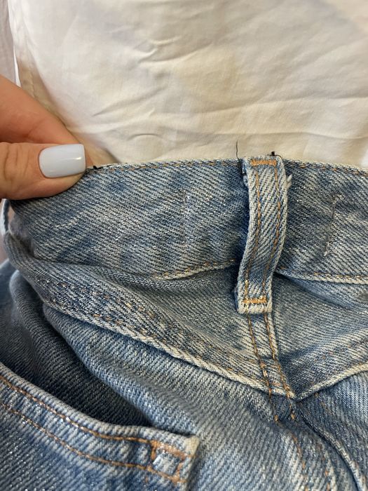Джинсова блискуча спідниця Zara