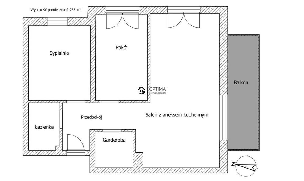 3 pokoje, 2 miejsce parkingowe, do wykończenia